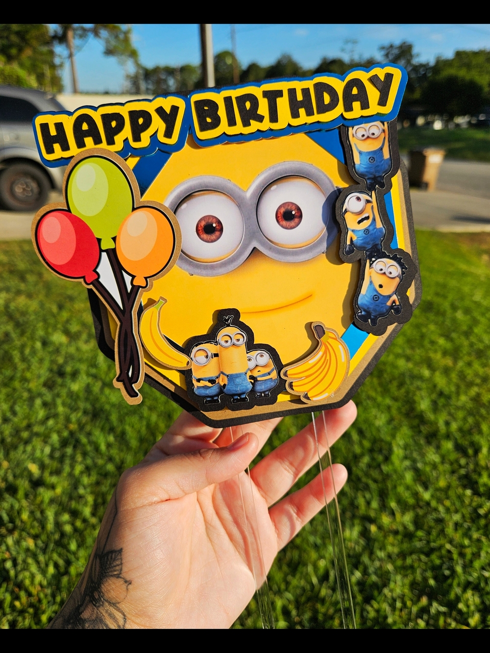 Minions Happy Birthday Cake Topper